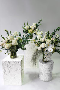Seasonal Green and White vase design